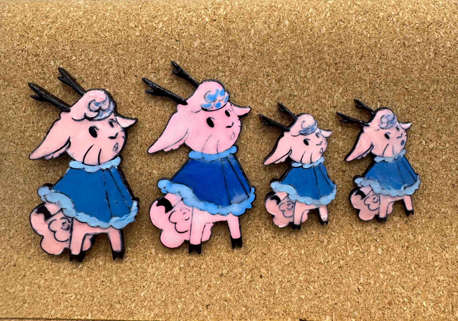 Mascot fabricated pins - 2024