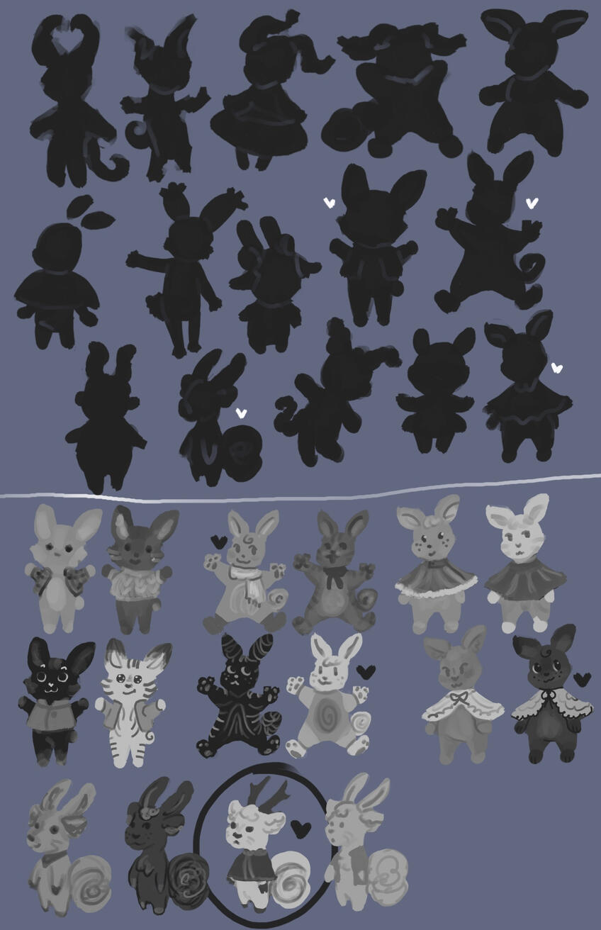 Mascot silhouettes