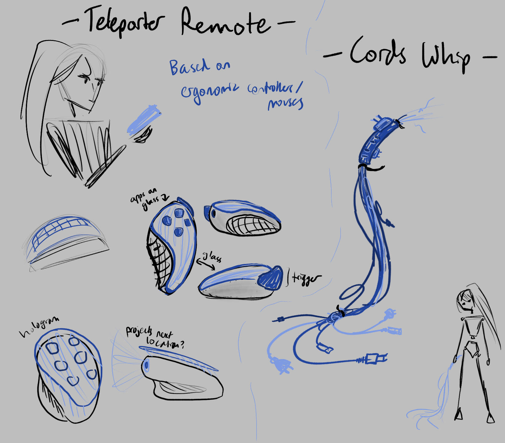 Remote + Whip Sketches